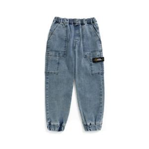 [내셔널지오그래픽 키즈] K233UPT960 데님 카고 조거 팬츠 GRAYBLUE