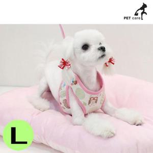 지엠펫 부엉이 하네스 리드줄 세트 (핑크) (L)