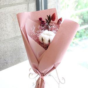 목화와 와인컬러믹스다발