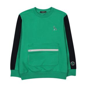 [헤지스키즈] 포켓 맨투맨 그린 (HUS23TM14M_GN)