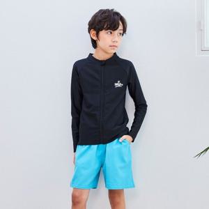 [삐까부]SF-94 블랙 주니어 래쉬가드 상하세트(아동 키즈 초등학생 주니어 수영복)