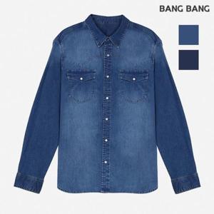 뱅뱅 동백01 빅사이즈 웨스턴st 데님셔츠 BSKD10