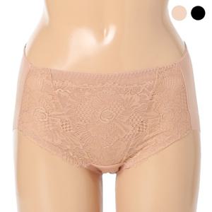 [비비안(언더웨어)]밑위 높아 편안한 자가드레이스 기능성 여성 햄팬티 2종택1 (BP3513P)