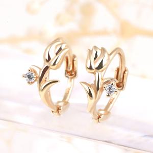 [제메이스] 14K 튤립 원터치 귀걸이