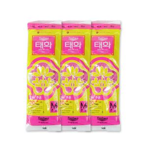 태화고무장갑(중 핑크)_선밴-3개 주방고무장갑 태화 고무장갑 선
