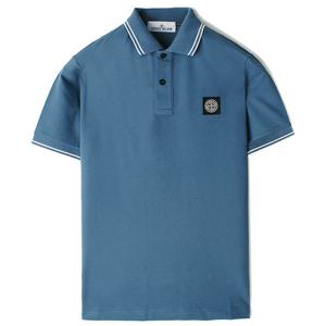 24SS 스톤 슬림PK반팔 라인 카라티 다크블루 80152SC18 V0024