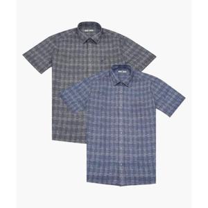 피에르가르뎅 세이브존03 [피에르가르뎅] 글렌 체크 에어홀 노멀핏 반팔 셔츠 SAVZXPPWS2602