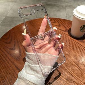 갤럭시 Z플립6 케이스 힌지보호 하드 풀커버 투명케이스