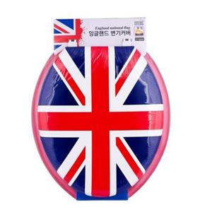 유니언 잭 U형 변기커버 중형-레드(41x36cm)