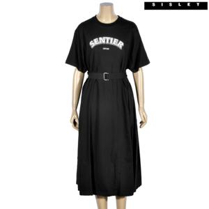 [시슬리]시슬리 캐주얼 배색 원피스 SAOPC7431_BK