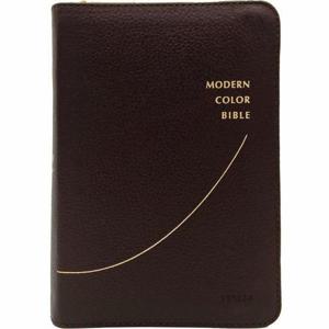 모던 컬러성경 개역개정 새찬송가   소( ).합본.색인.주석.천연우피.지퍼 (다크브라운)
