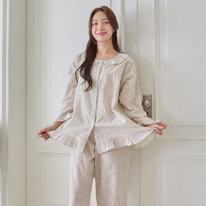 바풀 CA4W10816 여성잠옷 면레이온 파자마 투피스 잠옷 상하 세