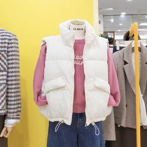 르피타 DP01 하이넥 푸퍼 숏 패딩 조끼 L244UVOC01