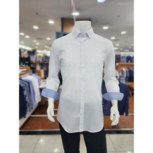 바찌셔츠 세이브존06 남성 기본 화이트셔츠 슬림핏 스트레치바찌셔츠 VD1N3BS515