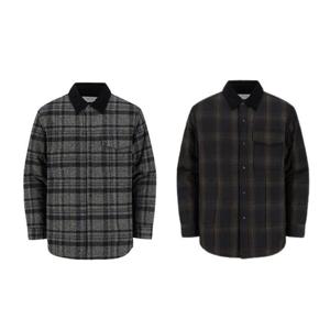 [에디션앤드지]2024 F/W 겨울 2종 프리미엄 카라배색 퀼팅 아우터형 셔츠 NEE4W07 GB7777