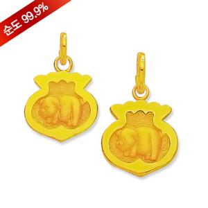 순금 펜던트 7.5g 24K [복주머니 돼지]