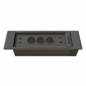매입 슬라이드 콘센트 BID-2023MS 다크그레이