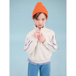 [빈폴키즈] 반집업 스웨트 셔츠 & 스트라이프 티셔츠 2PCS 세트 베이지 (BI5141U03A)