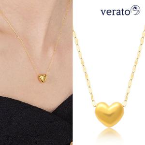*12월연말감사특가*[오직GS]베라토 24K순금 하트통통 세미 목걸이S