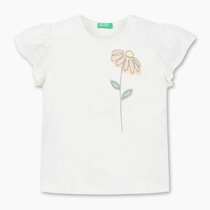 [베네통 키즈]베네통키즈 로맨틱 플라워 반팔 티셔츠 3096G10DY CR