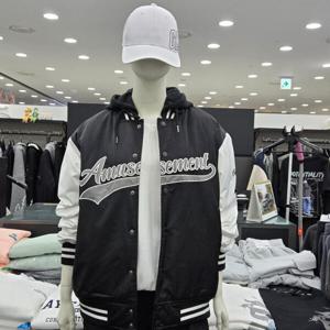 [써드케이](남녀공용)소매 배색 패딩점퍼MP1JU017-블랙_CJ