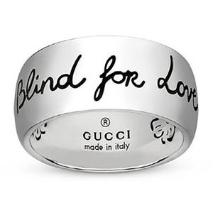 아르떼스 구찌 Blind for Love 9mm 실버 반지 YBC455248001