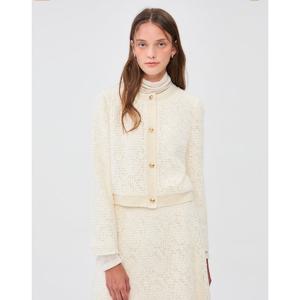 질스튜어트 뉴욕 여성 24FW 아이보리 짜임 울혼방 트위드 블라우스 JSBL4D320IV