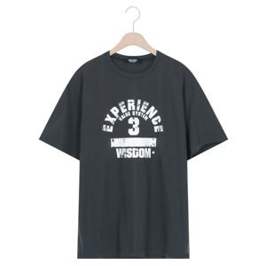 샵앤) 국산 여성 라운드 넥 위즈덤 캐주얼 반팔 티셔츠 ODA-WSH-20291-차콜