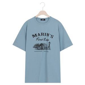 샵앤) 국산 여성 라운드 넥 마린 캐주얼 반팔 티셔츠 ODA-WSH-20293-소라