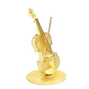 3D 입체 메탈 퍼즐 미니 바이올린 골드