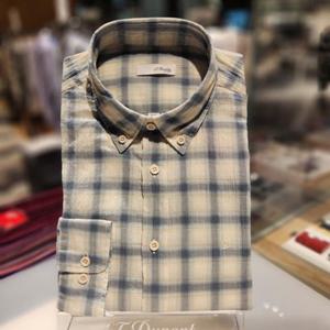 듀퐁셔츠 SE5SM21LS346SBU 25SS 여름용 구김없는 면 써커 슬림 핏 남방