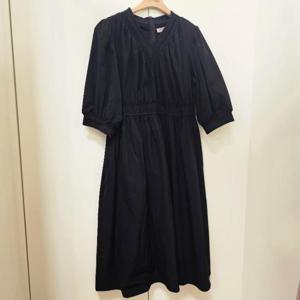 스테파니 HC07 V넥 7부소매 아가티 롱 원피스 A25SO5201