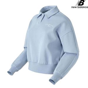 뉴발란스 NBNCD1W202-LB 세미크롭 카라 맨투맨 여성 긴팔티