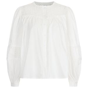 샵앤) 여성 꽃레이스 쉬폰 타원 펀칭 긴팔 블라우스 MSE-WBL-20375-아이보리