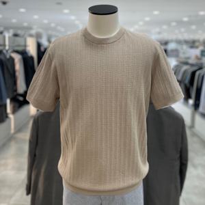 [지오지아]코튼 크로셰 반팔 니트티_AAF2ER1101_BE_DG