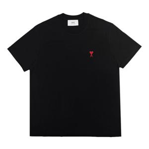 아미 반팔티셔츠 BFUTS035 724 001 스몰 하트로고 블랙