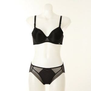 [와코루] E컵 뉴스키노 스페셜 몰드브라 햄라인팬티 (WBR2090E-PTH- BK)