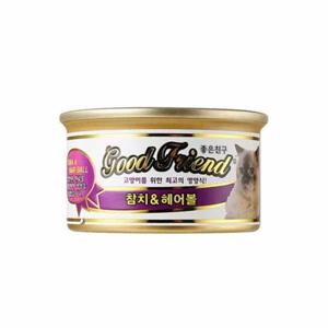 굿프랜드 고양이캔 참치헤어볼 1박스 85gx24개입 냥이캔간식 맛있는간식 애묘간식 길냥이간식 맛있는고양이