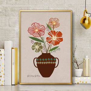 북유럽인테리어 북유럽 꽃그림 액자 A3 VASE10 화병