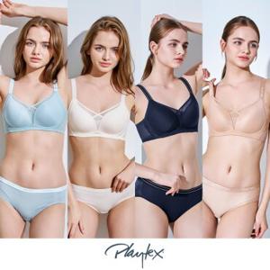 [6천원 비밀쿠폰]플레이텍스 노와이어 크로스유어하트 브라팬티 8종세트 택1