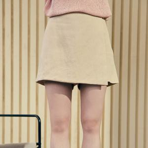 Linen Wrap Skirt Shorts - Light Beige [N25SMPT003]