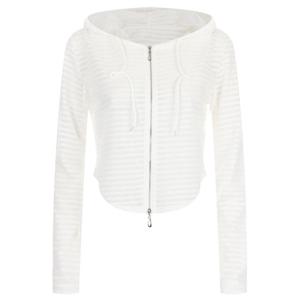 샵앤) 여성 단가라 시스루 후드 집업 쿨링 긴팔 가디건 EGG-WCD-20657-아이보리