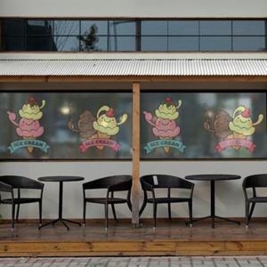 아트박스/낭만창고 dgcn174-아이스크림콘-무점착 반투명 창문 시