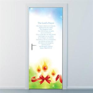 아트박스/낭만창고 nces094-주기도문4-촛불-현관문시트지