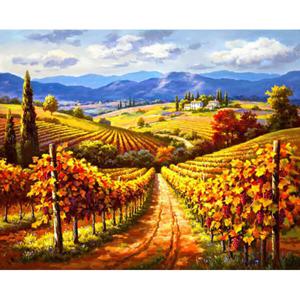 아트박스/퍼즐사랑 포도원 풍경 (패브릭형) 보석십자수 40x60