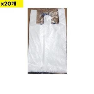 비닐쇼핑백 백유백 37 x46cm 70매 x20 식자재 용품 비닐봉투