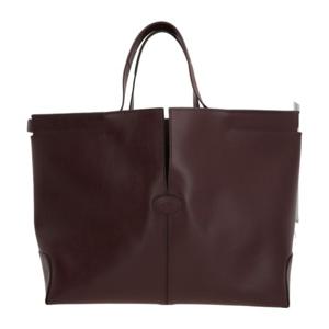 토즈 버건디 가죽 쇼핑백 XBWDBMA0300 RORR822