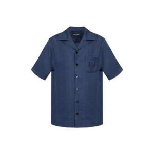 돌체앤가바나 로고 자수 반팔 셔츠 G5JH9ZFU4LG B0665 TP934667436