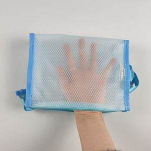 PVC 격자무늬 투명 파우치 스카이 방수 다용도 목욕가