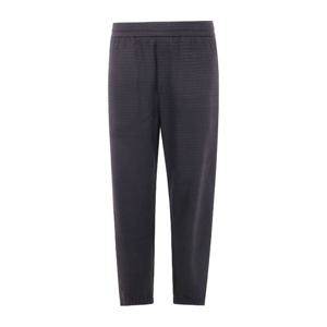 엠포리오아르마니 블랙 엘라스틱 웨이스트밴드 팬츠 EM003443 A